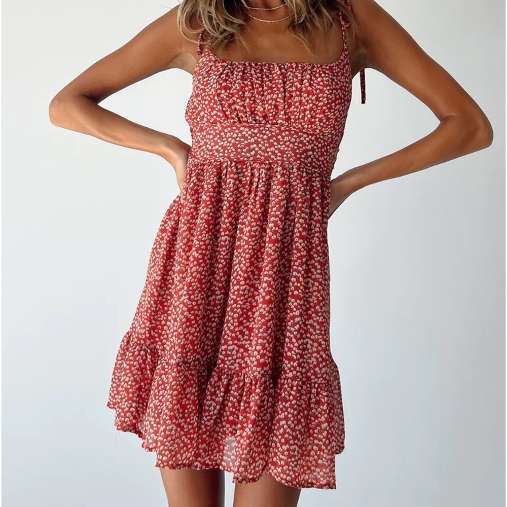 Princess Polly the Bonnie Mini Dress Maroon